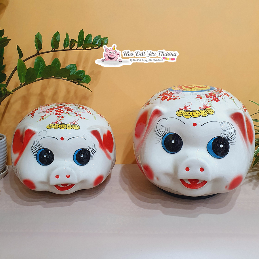 Heo b&oacute;ng khổng lồ gốm sứ to khổng lồ size 6 v&agrave; size 7 