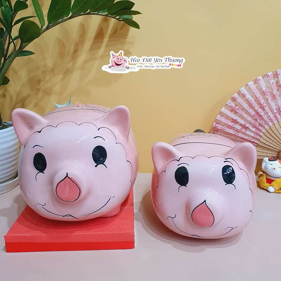Heo piglet tiết kiệm gốm sứ size 2 v&agrave; size 3