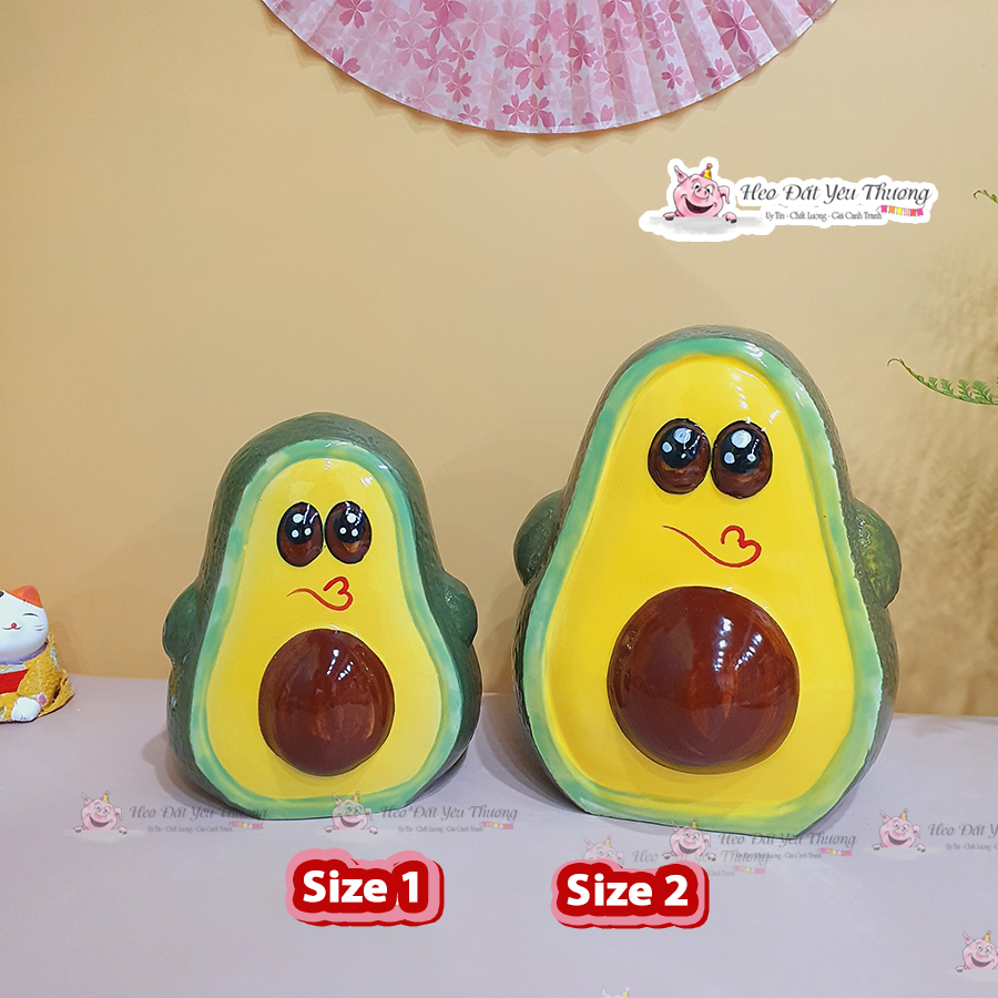 Trái Bơ Đựng Tiền Gốm Sứ